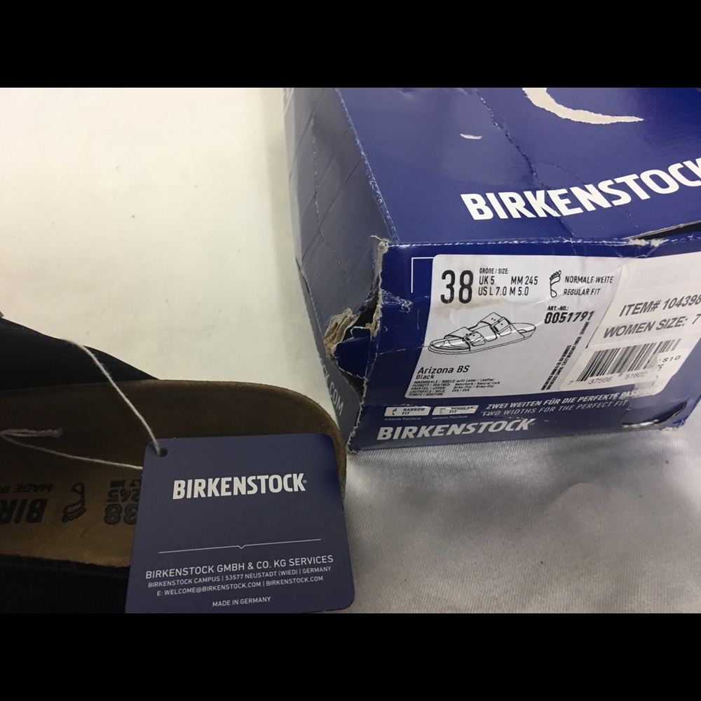 NEW Birkenstock Arizona black sandals womens 7;8;9 - Picture 5 of 7